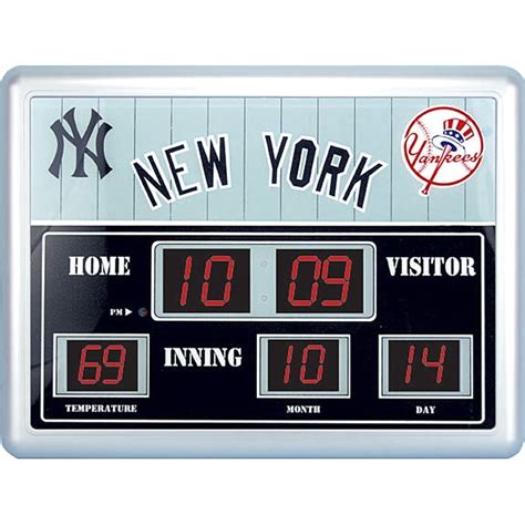yankees scoreboard wall clock